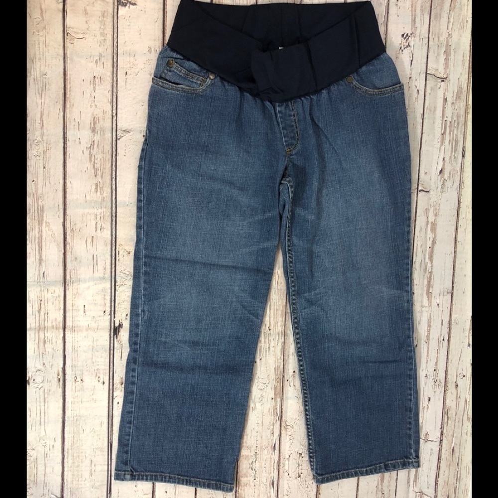 Liz Lange Maternity Cropped Capri Jeans - Size 4